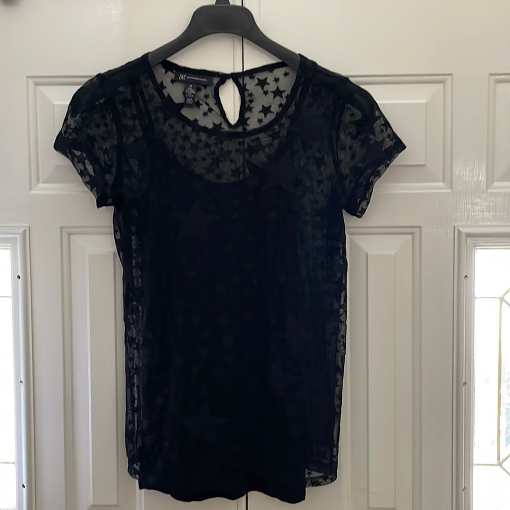 Women’s – INC black blouse- size Medium- excellent condition